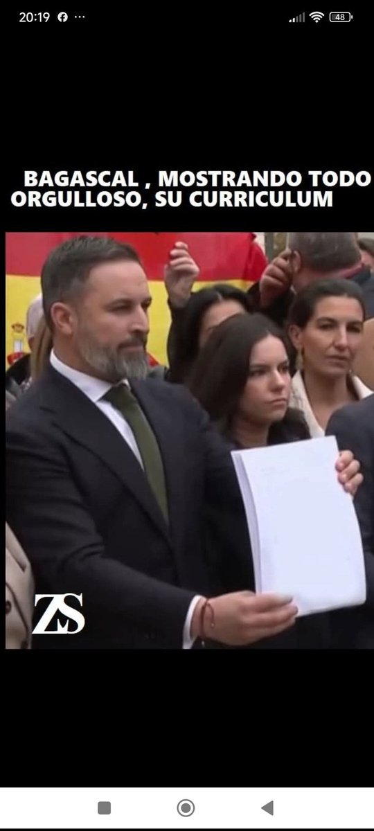 Noticia de última hora...
Después de la desclasificacion de documentos del 23F...
Se están dando pasos para desclasificar el "Currículum Vitae" de Santiago Abascal...