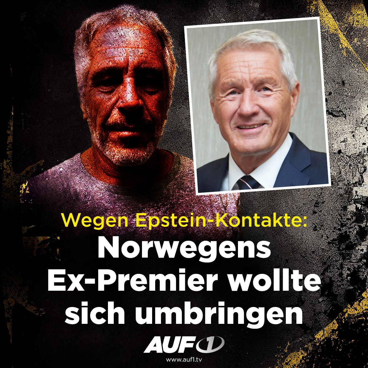 AUF1TV's tweet photo. 💥Wegen Epstein-Kontakte: Norwegischer Ex-Premier mit Selbstmordversuch

Thorbjørn Jagland, ehemaliger norwegischer Premierminister und Ex-Generalsekretär des Europarats, liegt seit rund einer Woche nach einem Suizidversuch im Krankenhaus. Sein Zustand gilt als ernst. Norwegische Mainstream-Medien hatten sich am 17. Februar mit Jaglands Anwalt darauf geeinigt, NICHT über den Vorfall zu berichten.

Am 12. Februar wurde Jagland von der norwegischen Wirtschaftspolizei Økokrim wegen schwerer Korruption angeklagt. Sein Name tauchte mehrfach in den Epstein-Akten auf. Unter anderem pflegte er intensiven E-Mail-Kontakt mit Jeffrey Epstein und versuchte sogar, diesen mit dem russischen Präsidenten Putin zu vernetzen. AUF1 berichtete.

Zwischen 2011 und 2018 nutzten Jagland und seine Familie zudem mehrfach Epsteins Privatwohnungen in Paris, New York und Palm Beach. Epstein übernahm dabei Reisekosten für bis zu sechs Personen. Auch ein Familienausflug auf Epsteins Karibikinsel war für 2014 geplant. Darüber hinaus soll Jagland Epstein um Unterstützung bei einem Bankkredit gebeten haben.
