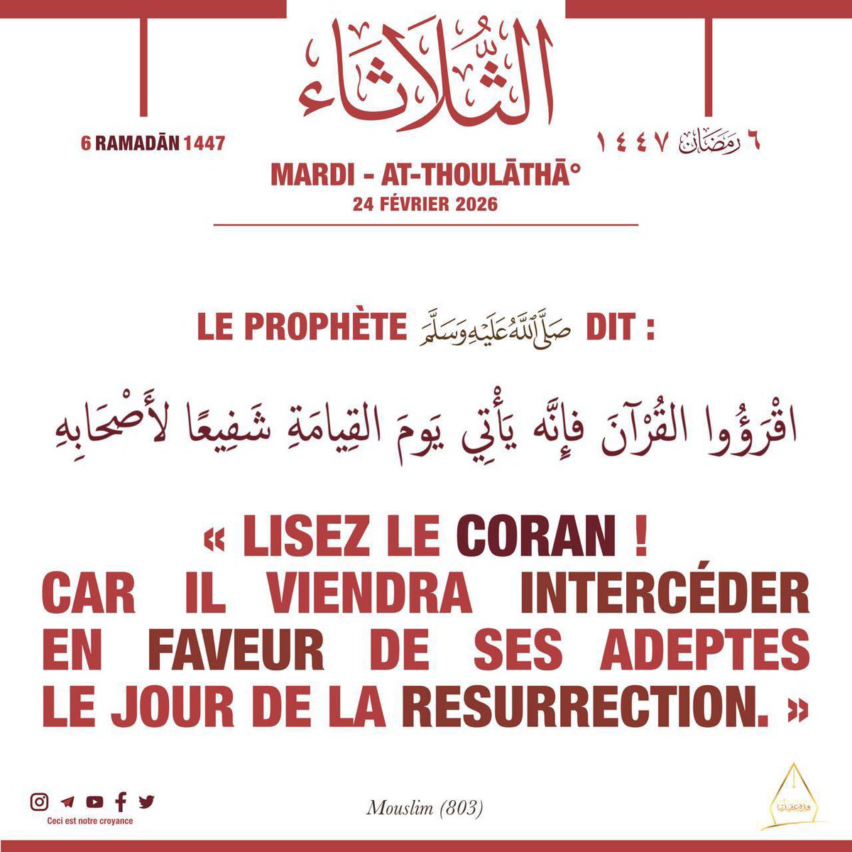 Ceci est notre croyance (@notrecroyance) on Twitter photo 