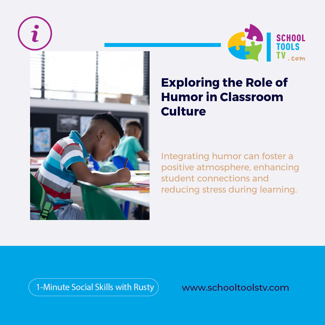 RustyMayVideos's tweet photo. Exploring the Role of Humor in Classroom Culture

Integrating humor can foster a positive atmosphere, enhancing student connections and reducing stress during learning. ✨

#ClassroomHumor  
#PositiveLearning  
#StudentConnection https://t.co/Lo5xRDqWM0