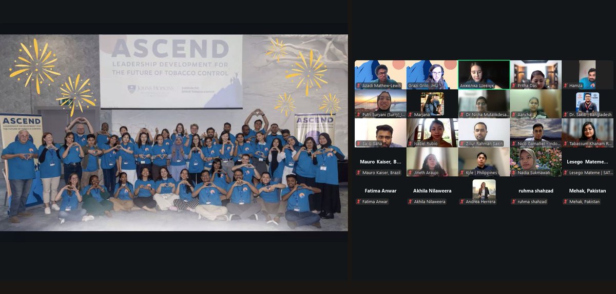 IGTC_Hopkins's tweet photo. Participants in the second cohort of Ascend: Leadership Development for the Future of Tobacco Control completed their training in December. The 49 participants from 20 countries now join a select group of specially trained tobacco control leaders. https://t.co/WujYb0vHFX