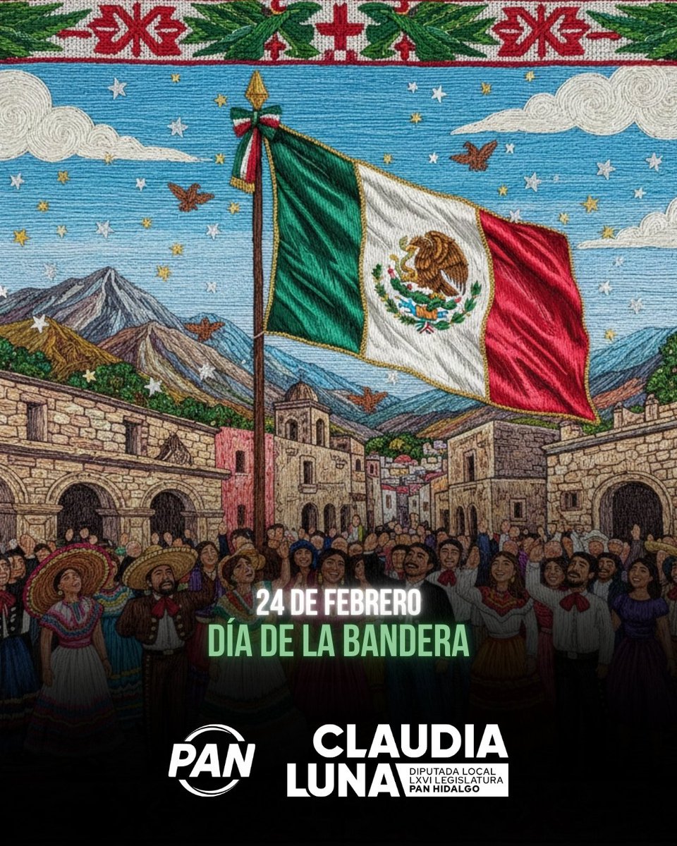 En este #DíaDeLaBandera 🇲🇽 recordamos que sus colores los llevamos en el corazón los millones que todos los días luchamos por nuestras familias, por la justicia y por un México donde quepamos todas y todos.