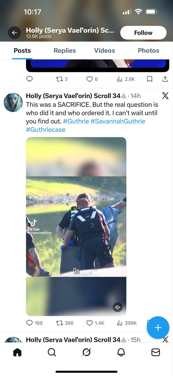 LJthebigJ's tweet photo. @FBIPhoenix @FBIDirectorKash Do yall see this account claiming Nancy was floating in a river on x https://t.co/nCSLWua65D
