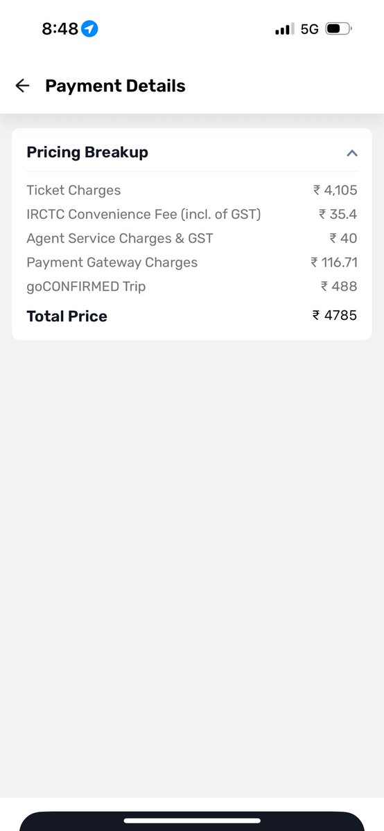 kdevavrata_'s tweet photo. Hey @GoibiboSupport using GOFLASH gives GoConfirm at Re1, right? If booked bw 9-10pm? But yall charged Rs.488 as a GoConf charge even after using GOFLASH. Kindly see to this https://t.co/NXuYUDQIWC