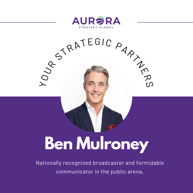 Aurora_Strategy's tweet image. After a 20-year career as one of Canada's preeminent broadcasters, Ben Mulroney brings exceptional communication skills and national recognition to Aurora Strategy.

#TeamSpotlight #StrategicCommunications #PublicAffairs