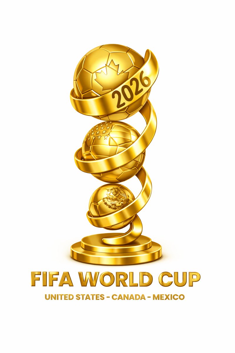 valdeckstar's tweet photo. @10Ronaldinho @FCBarcelona @fcbarcelona_br Montei uma logo pra Copa do mundo 2026, pq  nao só eu como toda imprensa e milhares de pessoas nao gostaram da logo da Fifa.Diistante das tradicionais,simples, sem  inspiração ,nao mostra  os paises cedes. Essa remete a taça e ao mapa dos paises em formato de bola .Compartilhem https://t.co/RuidCyDJcJ