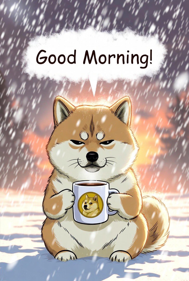 Good morning world!☕️🌞 Back after working through the Blizzard of 26’!❄️
All eyes on $DOGE! Enjoy your day!🙌🏻😎
#Dogecoin #Crypto
