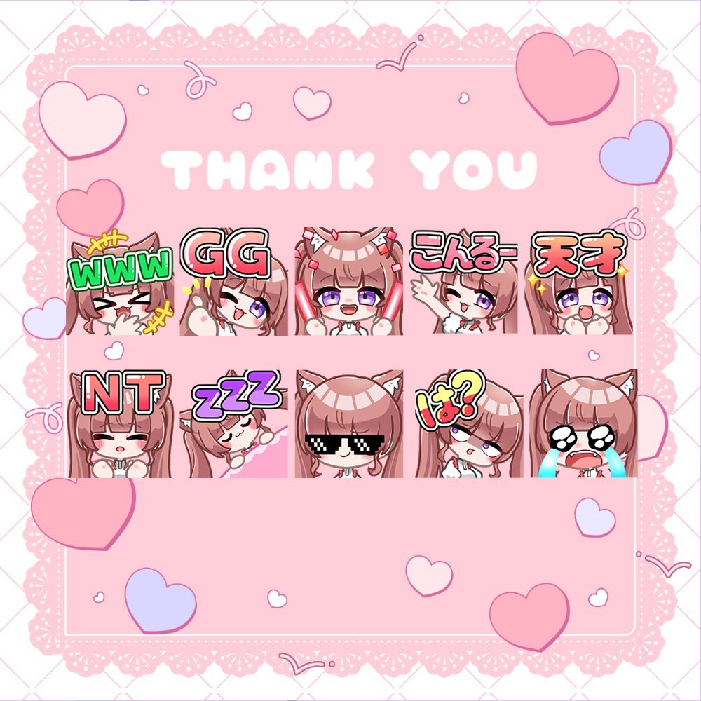 こちら納品しました( ͜♡･ω･) ͜♡　#twitchスタンプ