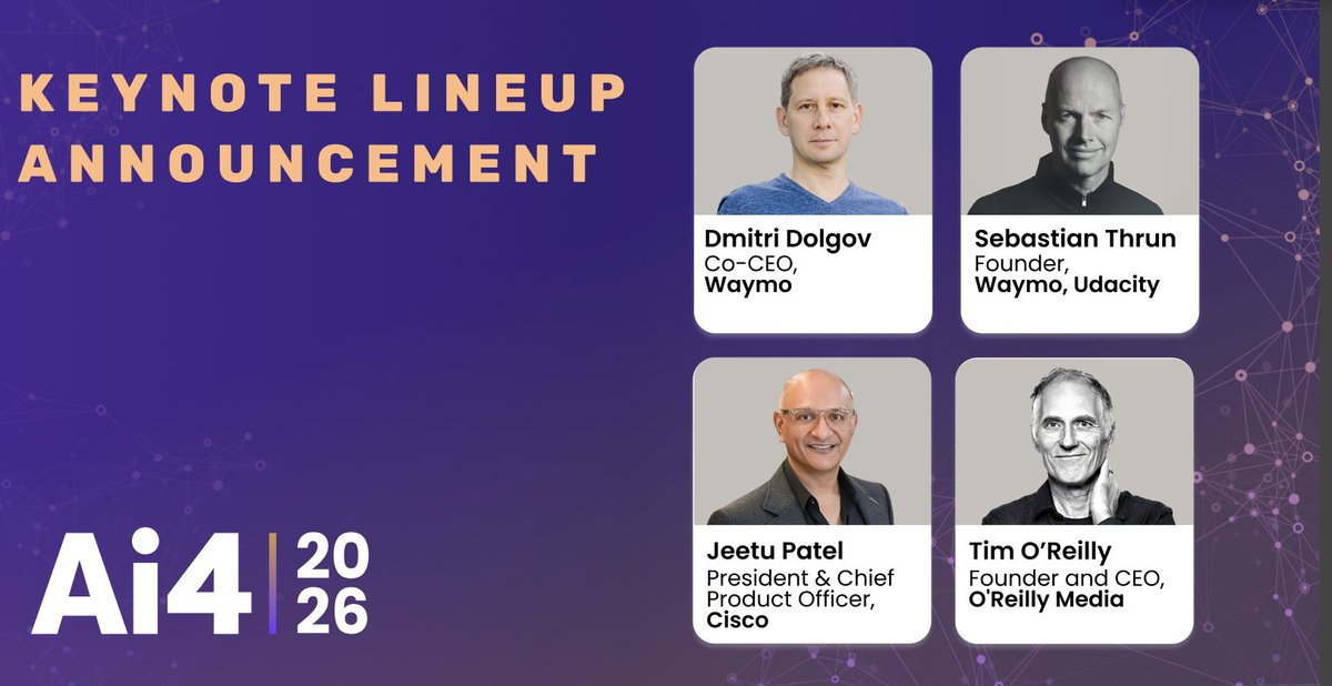 Ai4 - Artificial Intelligence Conferences tweet media