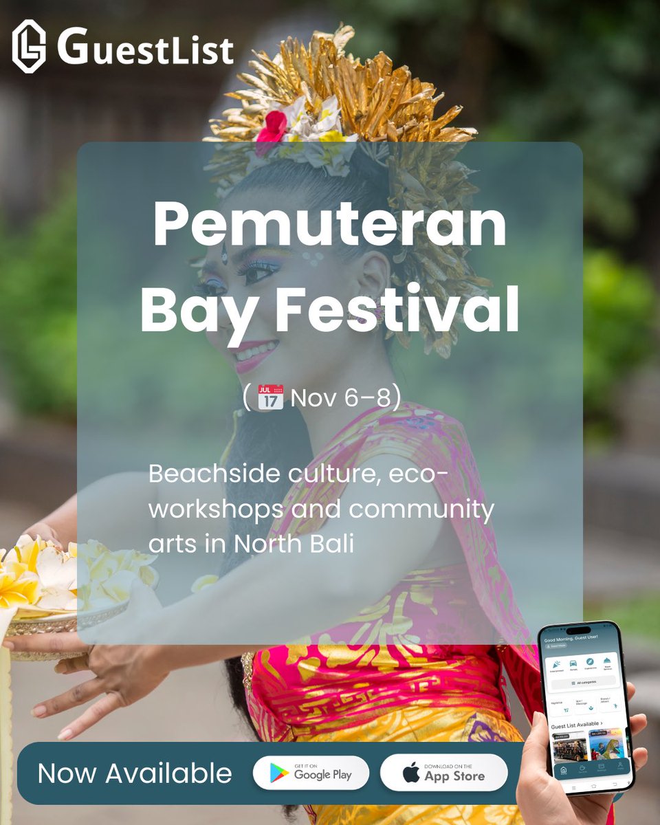 guestlistid's tweet photo. Bali is more than beaches, it’s a living festival calendar. 🎉🌴

From Jatiluwih’s rice terrace celebrations to Lovina’s coastal gatherings and jazz nights in Ubud, 2026 continues to highlight the island’s artistic and community spirit. https://t.co/9lUVdJVlc9