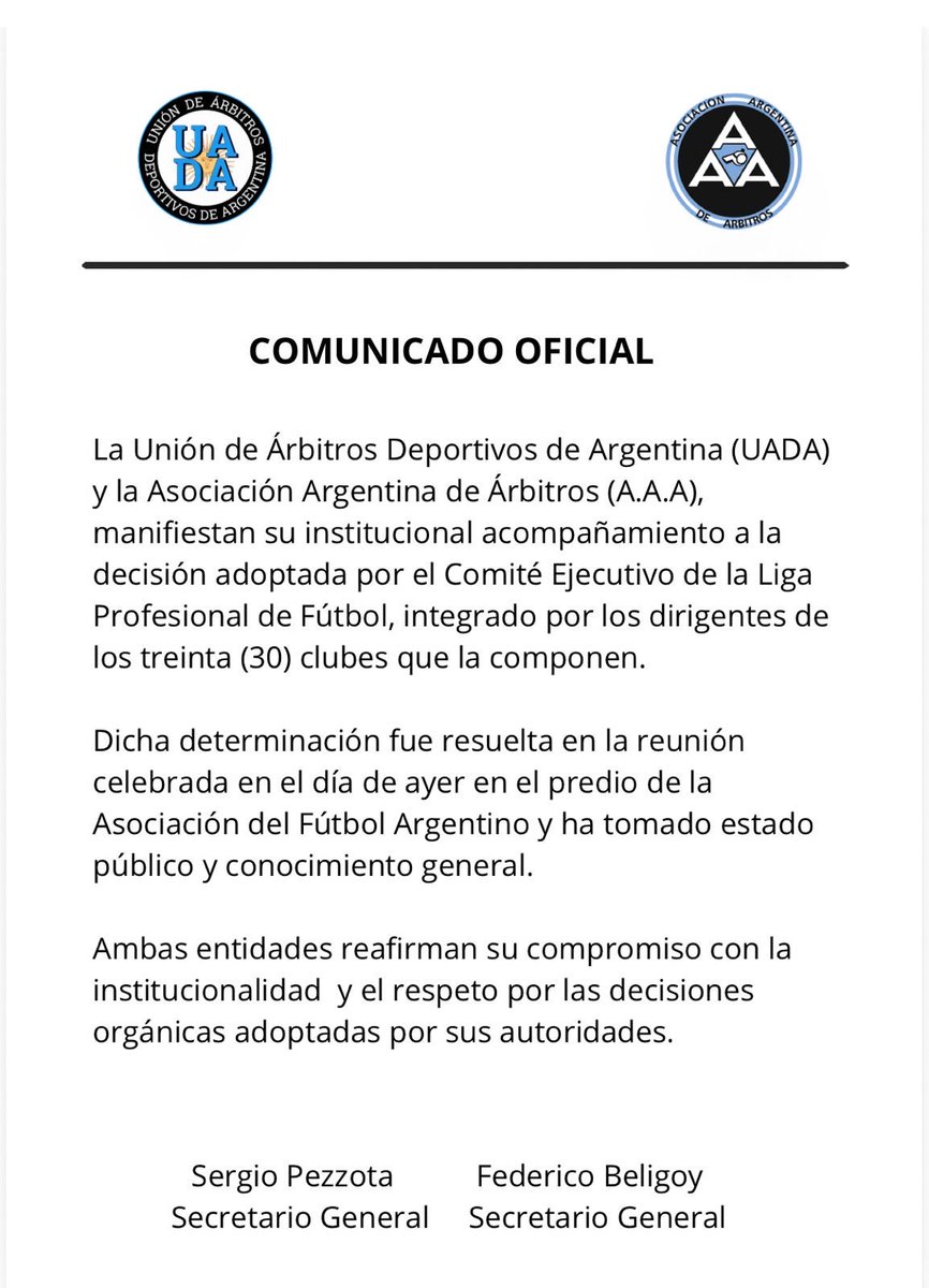 Asociación Argentina de Árbitros tweet media