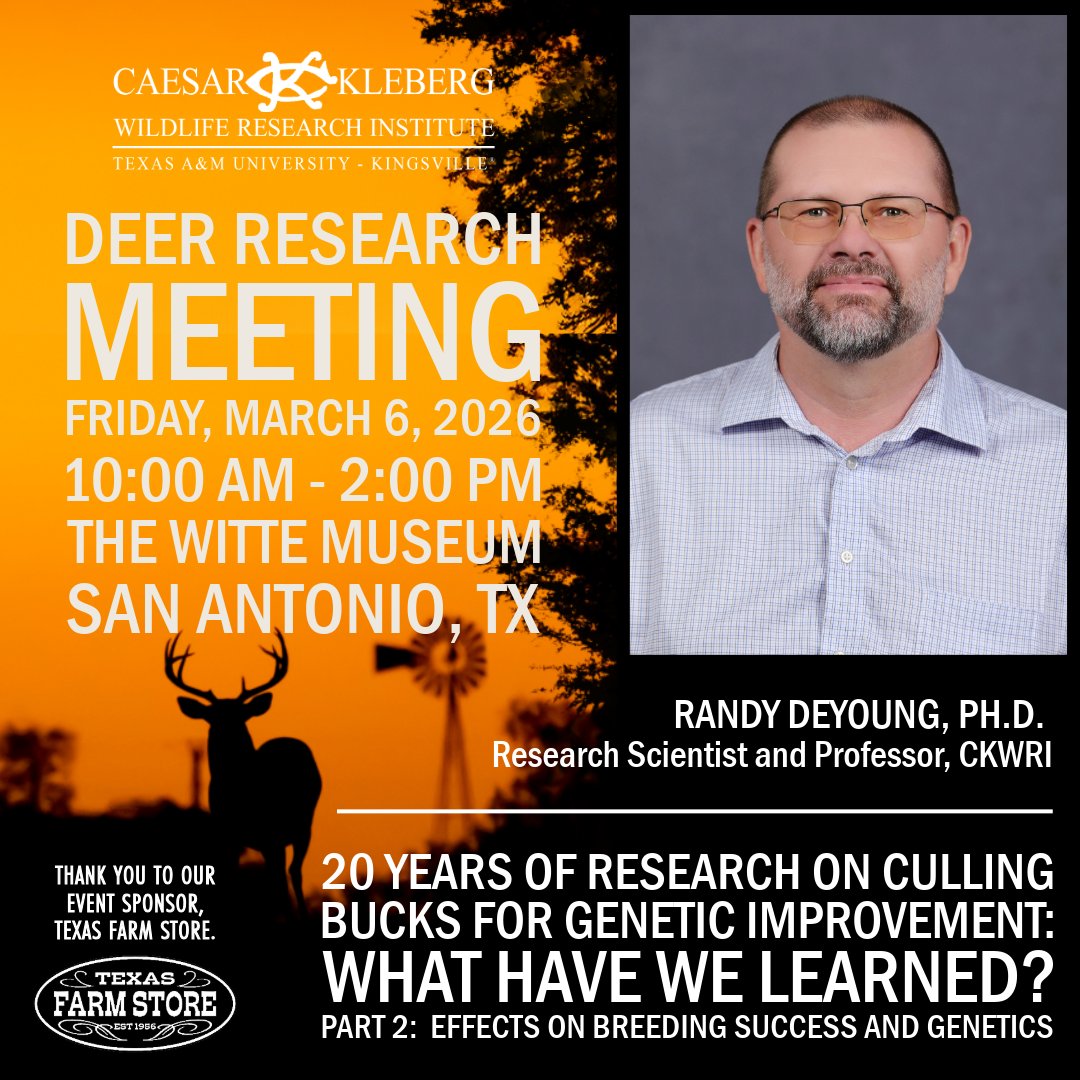 Caesar Kleberg Wildlife Research Institute tweet media