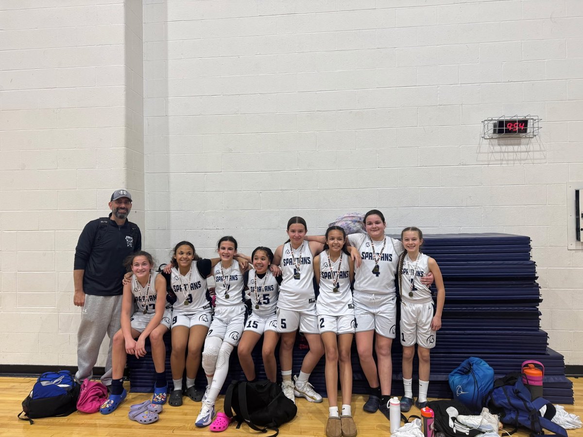 End of season tournament  for 6th grade Saturday, fell short to FZW in a hard fought battle. Sunday they turned around and never gave up and were able to grind out wins against Howell (22-20) and Crusaders for second place. Great season Spartans! #PTR ⚒️<a href="/FHCgirlsbball/">FHC GBB</a>