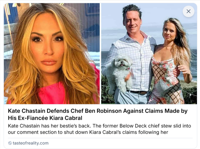 BrightlyAgain's tweet image. #belowdeck Kate Chastain Defends Chef Ben Robinson Against Claims Made by His Ex-Fiancée Kiara Cabral 
tasteofreality.com/kate-chastain-…