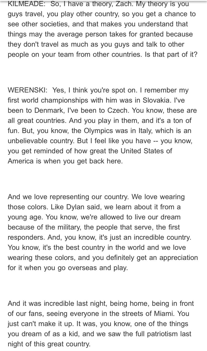 mattyports's tweet photo. Dylan Larkin and Zach Werenski appeared on Fox &amp; Friends today, ahead of their appearance in Washington, DC. 

Here is some of what they said, according to a transcript Fox sent out. 

Video link: https://t.co/10yNGPEA1s https://t.co/SYJb5icKHt
