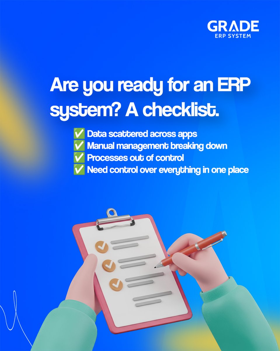 Ready for an ERP? 🚀

If at least one is a "yes," ERP is exactly what your business needs:
⬜ Data in 5+ tools
⬜ Manual work fails
⬜ Growth = chaos
⬜ Need one hub

Stop the Excel hell. 🛑 👉
Book a free demo — transform your workflow in 30 mins!