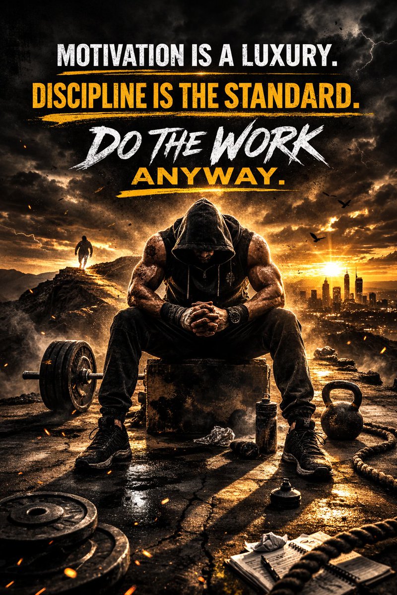 Motivation is a luxury.
Discipline is the standard.
Do the work anyway.