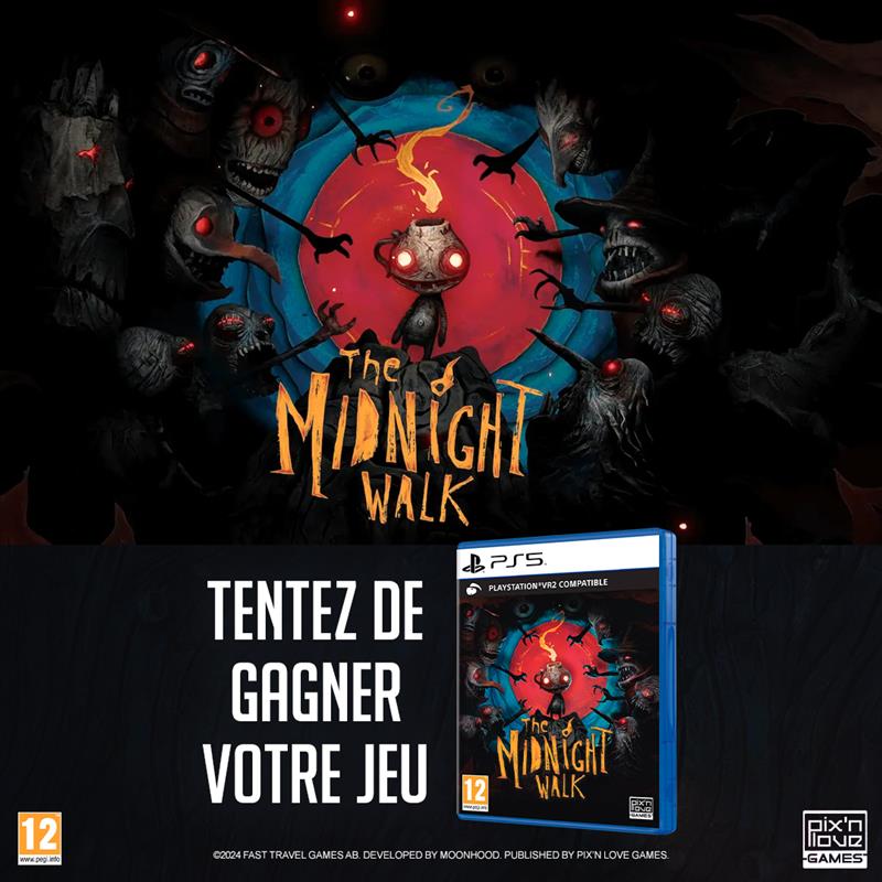 L'édition physique de The Midnight Walk débarque cette semaine sur nos PS5 ➡️ fcld.ly/jrb98pv 

Et pour l'occasion, on vous propose de gagner votre exemplaire ⤵️

🔥 Like⁣⁣⁣, RT &amp; Follow <a href="/Micromania_Fr/">Micromania-Zing</a>
🔥 Mentionne en réponse un ami avec #MicromaniaMidnightWalk