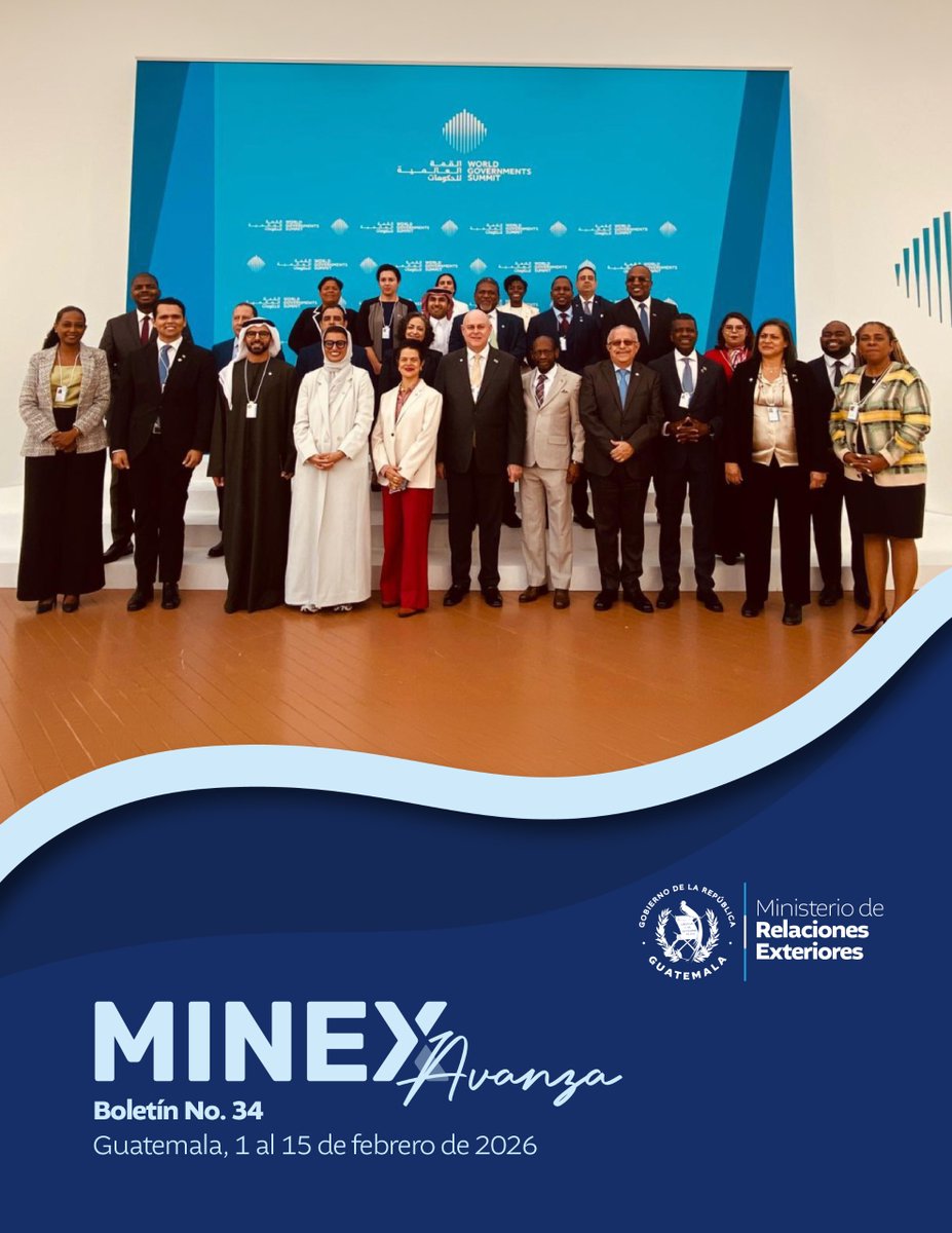 #BoletínMinexAvanza | Resumen de actividades del Ministerio de Relaciones Exteriores y su red diplomática y consular, del 1 al 15 de febrero de 2026. 

🔗 bit.ly/boletin-minex-…
