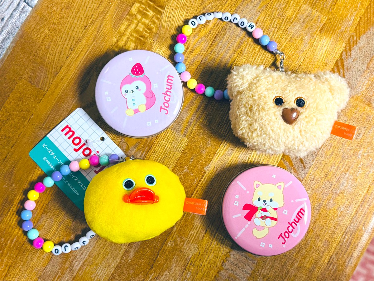 空き時間にローソンで見つけて、9個から狙って2つ取ったらまめちぃぽぽ2人とも来てくれた👏
ついでにクレーンゲームもかわいいの取れた👏

今までクレーンゲームなんてしたことなかったのに、gigoJO1のせいで(おかげ？)手を出すようになってしまったよ〜💸💸💸
 #プチキャン #JOCHUM