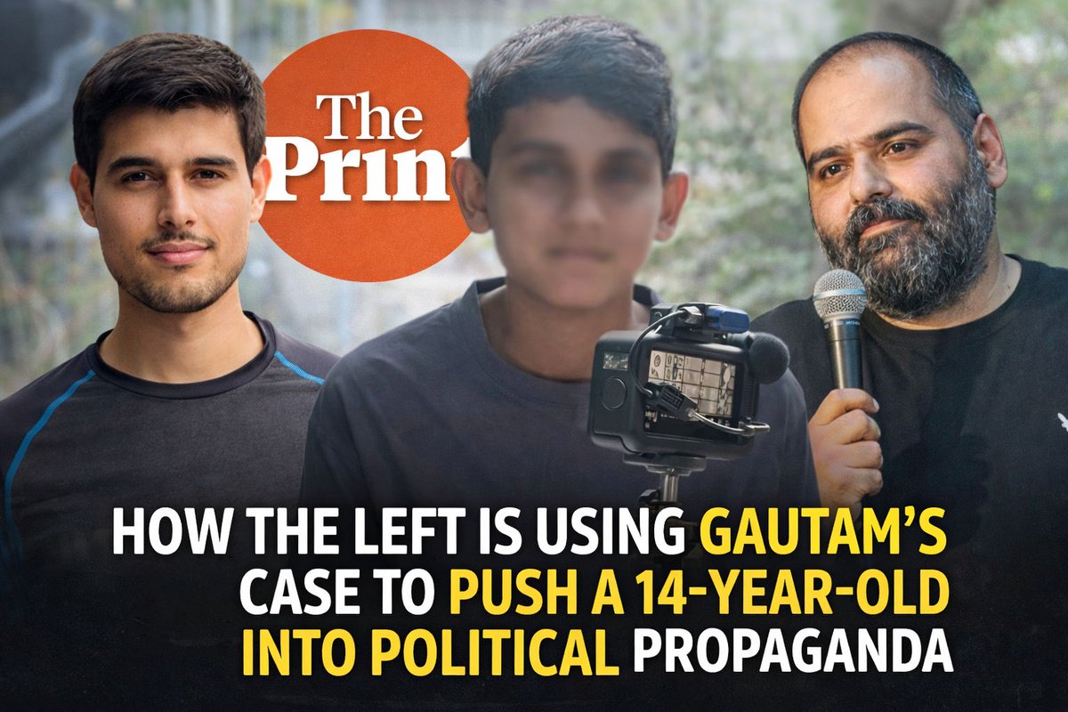 OpIndia_com's tweet image. A 14-year-old, Ashwamit Gautam, should be in school, not being paraded as a political mascot.

The Left’s ecosystem and friendly media are busy selling virality as “courage” and outrage as “activism.”

This isn’t empowerment, it’s the commodification of childhood for propaganda.