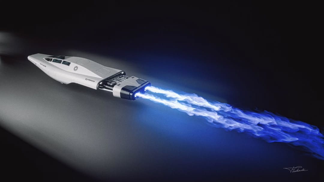 jorenkandel's tweet image. Our new VDB Thruster Pack can be used for hyper-realistic rockets and airplanes, but can also be used for sci-fi or fantasy thruster renders, like this one by Marcin Flisikowski. Come and get 'em: thepixellab.net/vfx-elements-v…

#vfx #motiongraphics #motiondesign #mograph #3dart