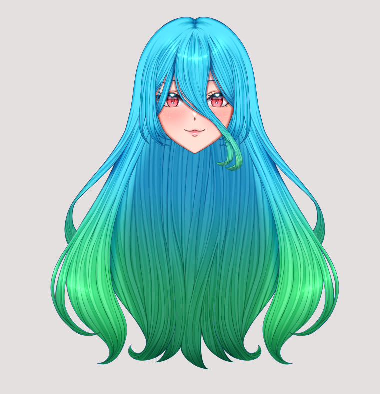 Finished baking her wig