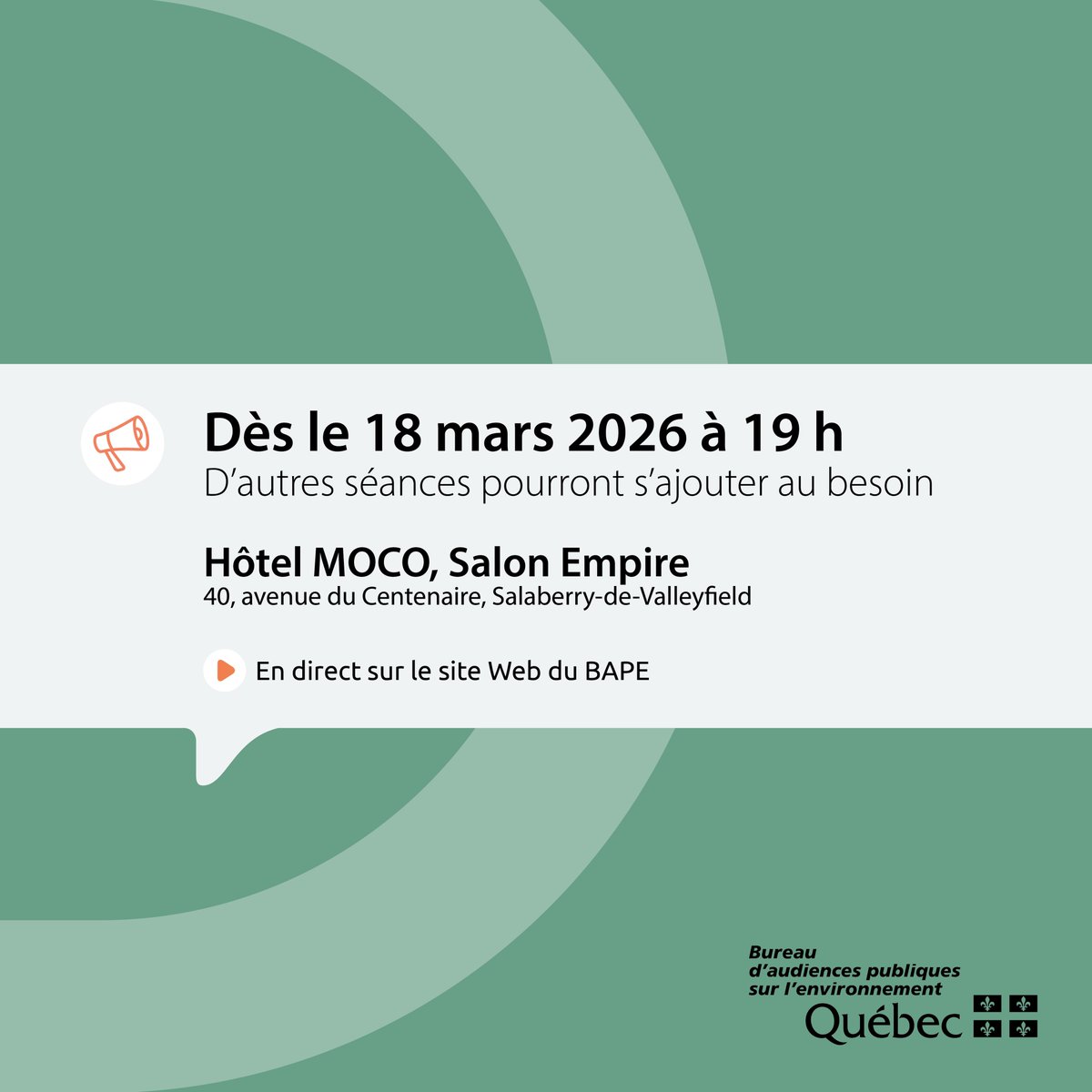 Bureau d'audiences publiques sur l'environnement tweet media