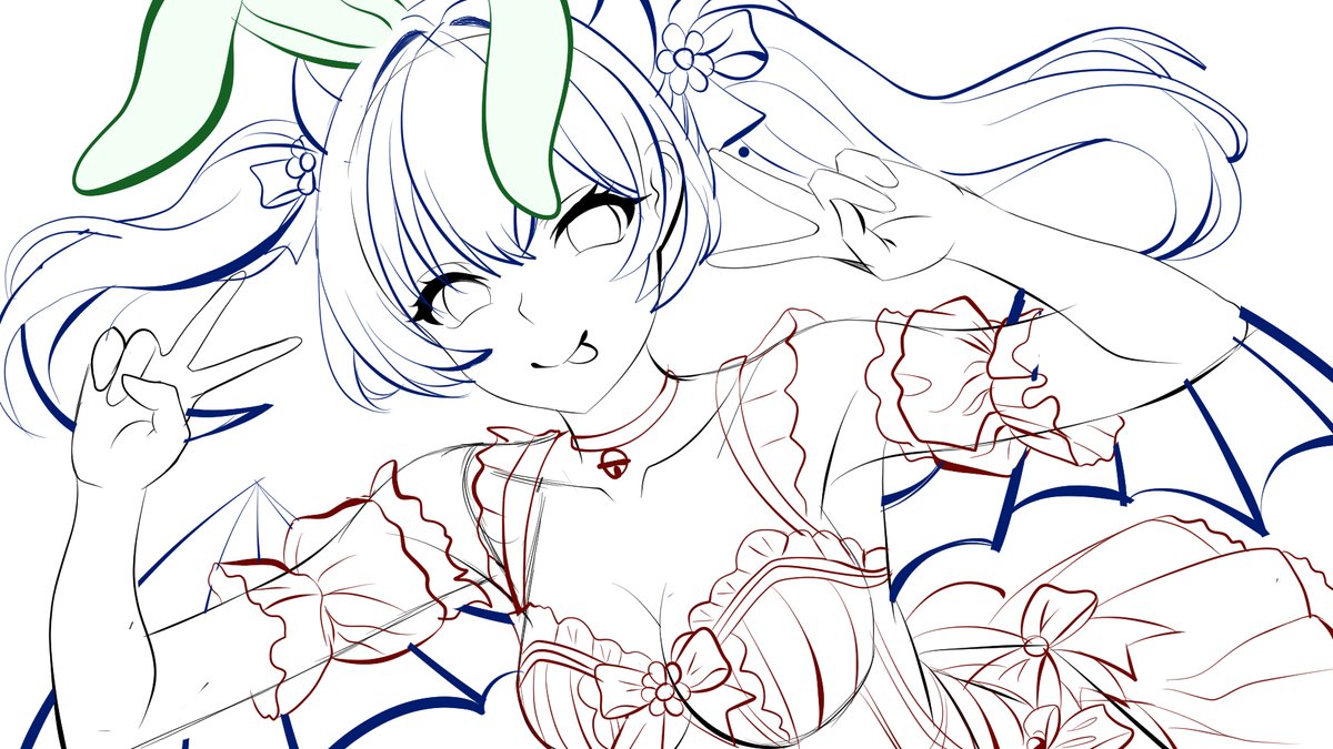 easter concept in progress✨

pose is locked in, but I might tweak the outfit details.
anything you’d adjust before I move to clean sketch?

#WIP #artmoots #ArtistOnTwitter