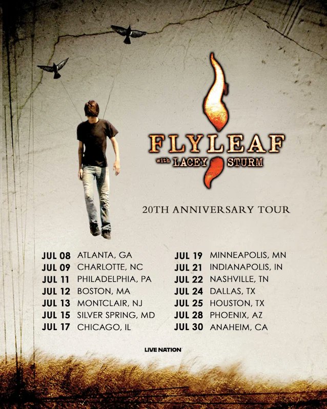 Flyleaf have announced a 20th anniversary tour featuring returning vocalist Lacey Sturm.