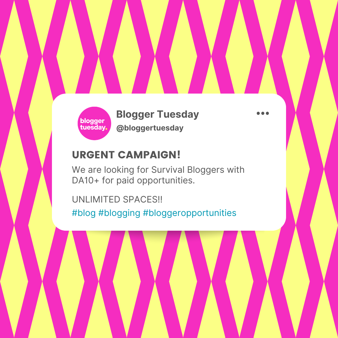 Blogger Tuesday tweet media