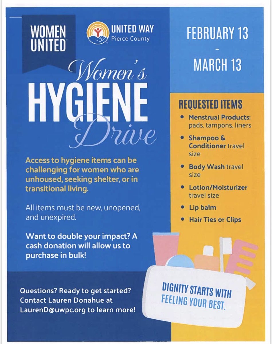 252Liuna's tweet photo. A hygiene kit can change someone’s day A few practical items, ready when needed, can mean moving through the day with steadiness instead of strain. With dignity instead of doubt.

All items must be new, unopened, and unexpired an you can drop them off at our Tacoma office. https://t.co/5P5SwPv2f1