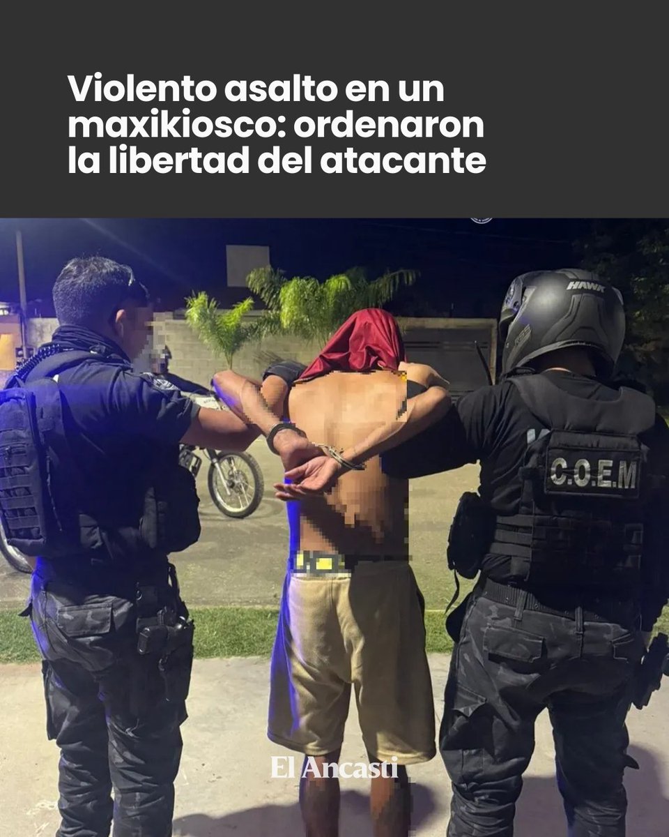 BAJO CIERTAS RESTRICCIONES

⚖ El juez de Control de Garantías N° 3, Lucas Vaccaroni, ordenó la libertad de Braian Daniel Barrionuevo, imputado por un hecho ocurrido el 2 de febrero en un kiosco ubicado en República y Maipú.

Más información en
elancasti.com.ar