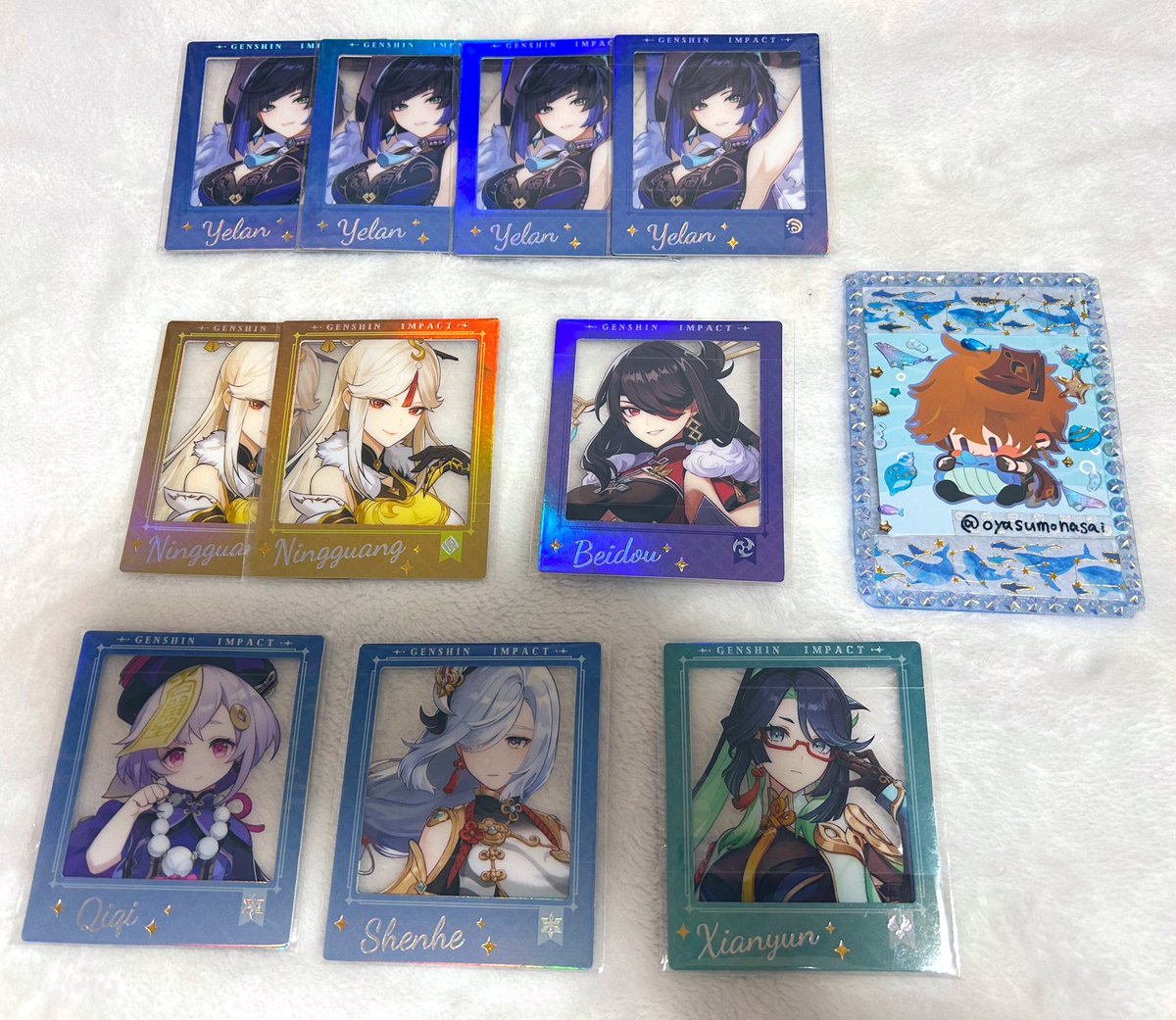 交換/譲渡】 原神 ポラロイド 韓国 カフェ 璃月 〈譲〉鍾離 胡桃 嘉明