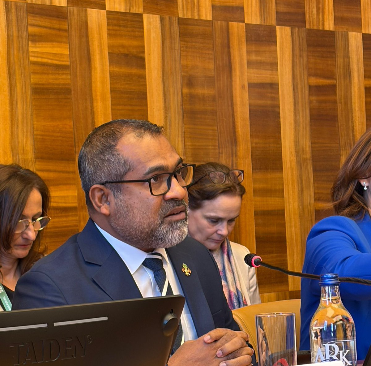 Minister Dr <a href="/abkhaleel/">Abdulla Khaleel</a> delivered remarks at the Panel Discussion on “Advancing Human Rights and Equality", in the margins  of #HRC61.

Minister reiterated the progress in advancing gender equality in the Maldives