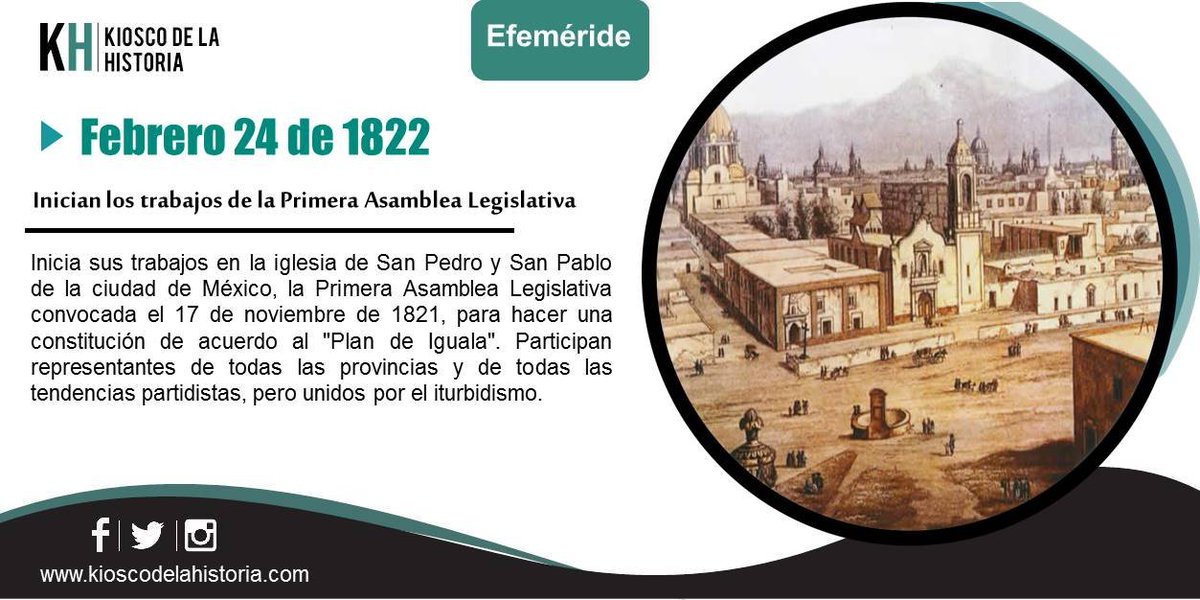 El #24DeFebrero de 1822 inician los trabajos de la Primera Asamblea Legislativa.
Más y otras #Efemerides 👇
kioscodelahistoria.com/24-febrero