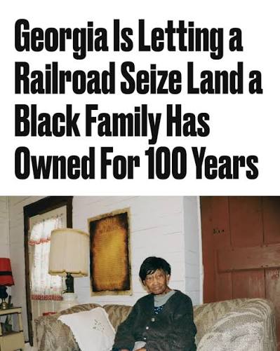 A deeply troubling land fight is unfolding in Sparta, Georgia, where generations-old Black farmland is now at risk of being seized through eminent domain to build a railroad spur.

American Freedmen (descendants of formerly enslaved people) who have owned their land for more than