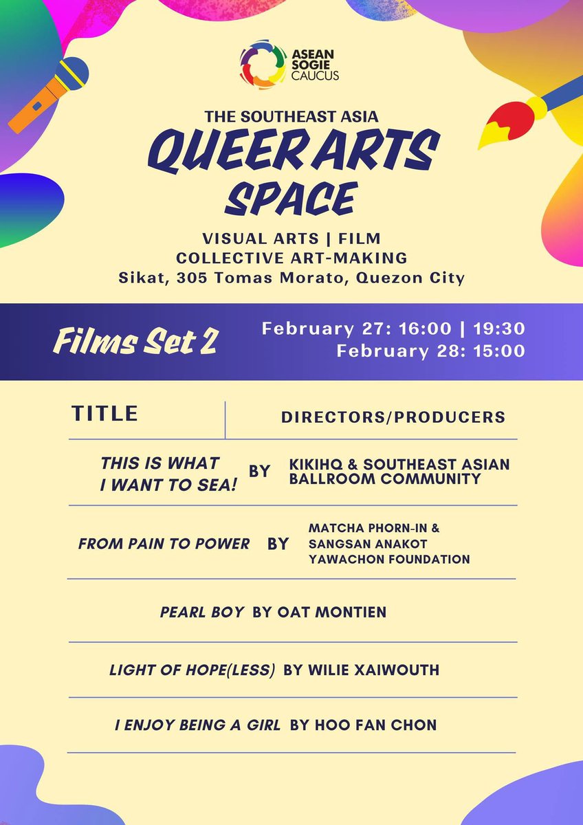 We, #ARiSELaos, are honored to partner in the Southeast Asia Queer Arts and Justice Summit with ASEAN SOGIE Caucus and regional partners.
We continues to amplify LGBTQIA+ voices and turn creativity into advocacy across SEA. 🌈
#Innovation #Inclusion #Synergy #equity #art #film