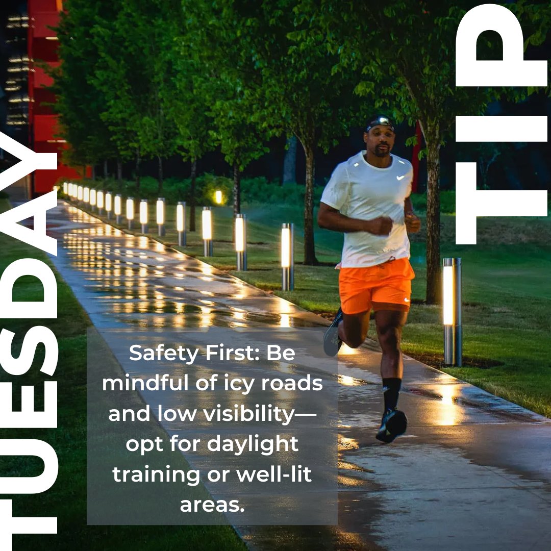 FCA_Endurance's tweet image. Tuesday Training Tip: Safety First

Be mindful of icy roads and low visibility - opt for daylight training or well-lit areas.

#Winter #Training #TrainingTips #FCAFam