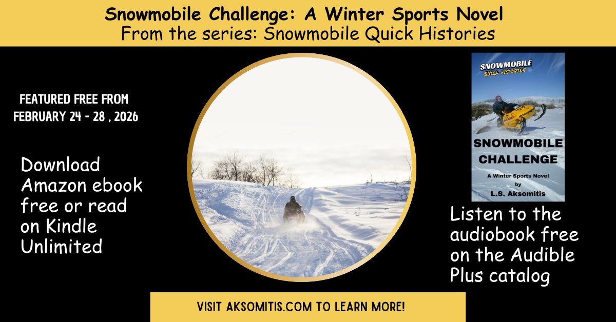 aksomitis's tweet photo. #free #ebook - Brad can’t erase the memory of that day. The train whistle. The old Moto-Ski #snowmobile flying by him. The split second that changed everything.
https://t.co/FLxdWacXqy
#snowmobiling #sledding #freebooks #sportsnovel #historicalfiction https://t.co/j5yYxCwWiq