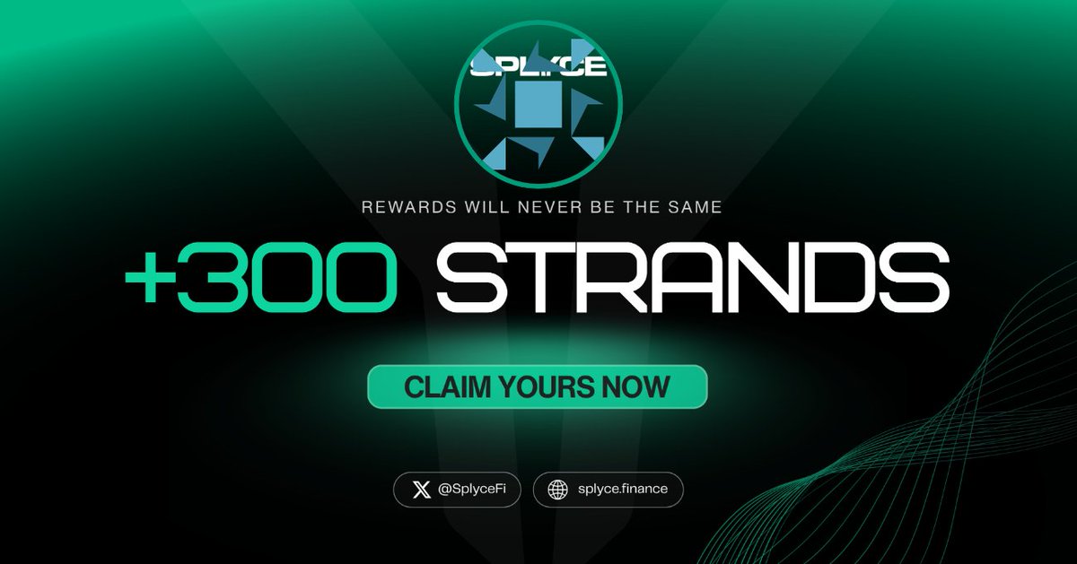 takeck890's tweet photo. 300 Strands claimed. 

Real-world yield is coming to Solana with @SplyceFi 

Feels good to be early.

Your turn: https://t.co/G8NxroOuAk https://t.co/xzls8O4Ucb