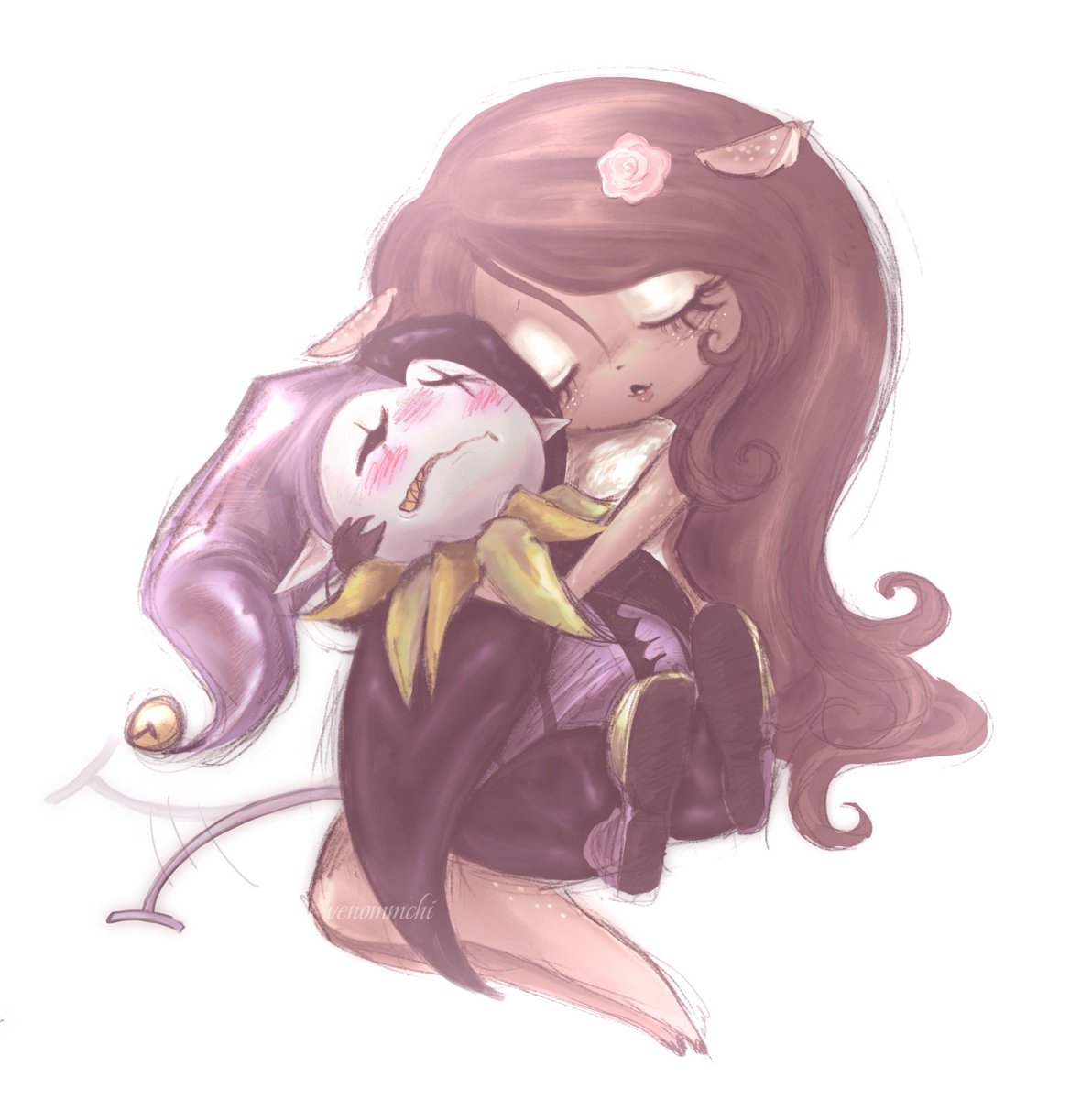 venommchi's tweet photo. atp my fursona be pulling everyone 😭✌️

#deltarune #Jevil #fursona #yumeship https://t.co/rJe1faf8lj