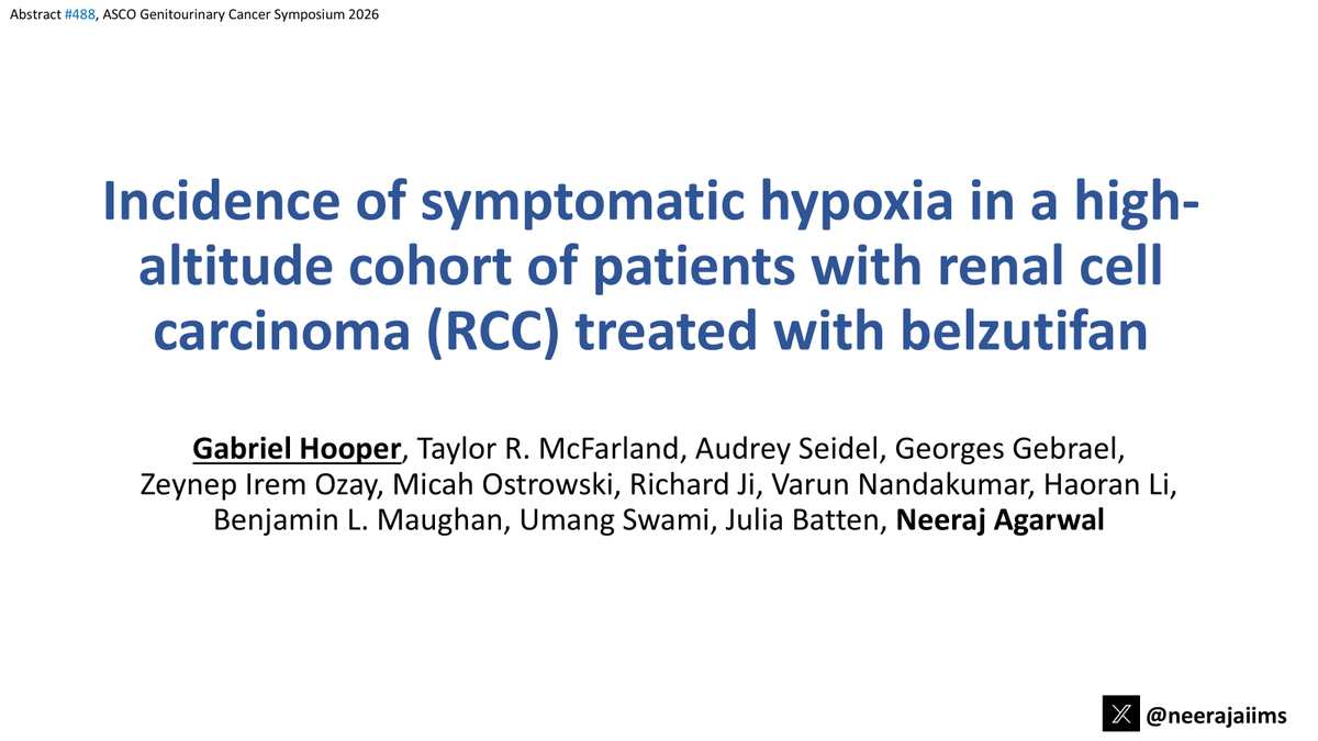 Neeraj Agarwal, MD, FASCO tweet media