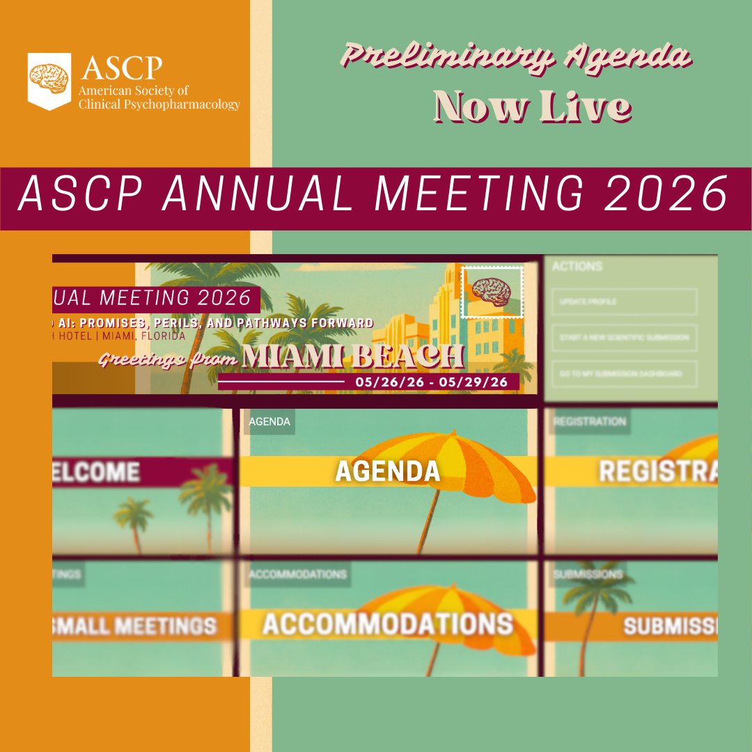 American Society of Clinical Pschopharm (ASCP) tweet media