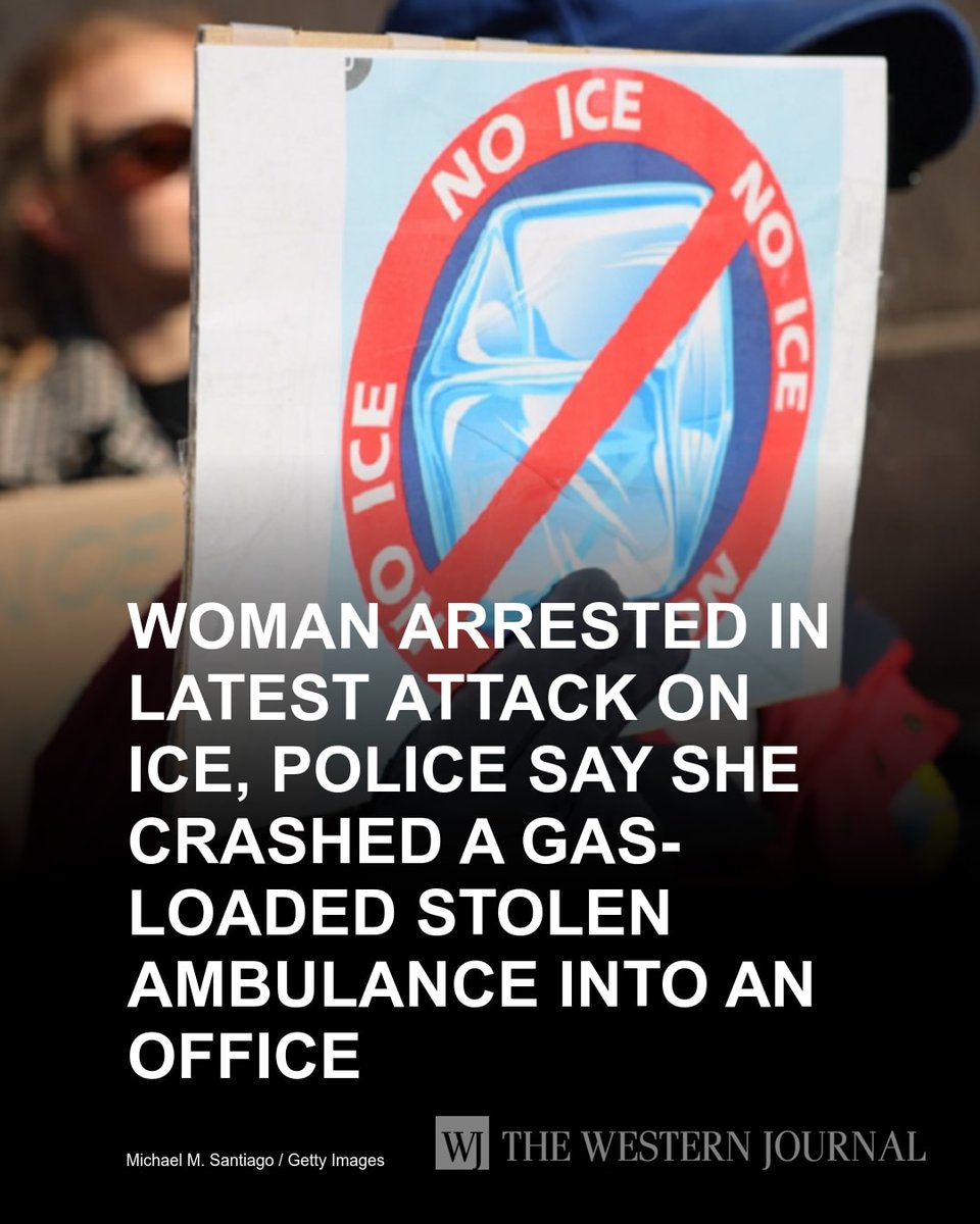WesternJournalX's tweet photo. An Idaho woman is facing charges after an ambulance was stolen in Meridian, Idaho, last week and then used in an attempt to set fire to a federal building that has been linked to Immigration and Customs Enforcement activities. Sarah Elizabeth George, 43,… https://t.co/vzwp1fiku8 https://t.co/YjtNlSC51A