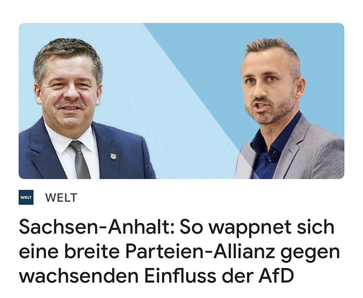 Ich für mein Teil bestell schon mal Popcorn.
September 2026 wird legendär.
Entweder die AfD gewinnt haushoch -oder die Altparteien schaffen das Unmögliche: eine Groko+Linke+Grüne+FDP Mega Koalition mit 37 Sitzen und 0 Selbstachtung.

Wer nimmt Wetten an ? 
Was denkt ihr dazu ?