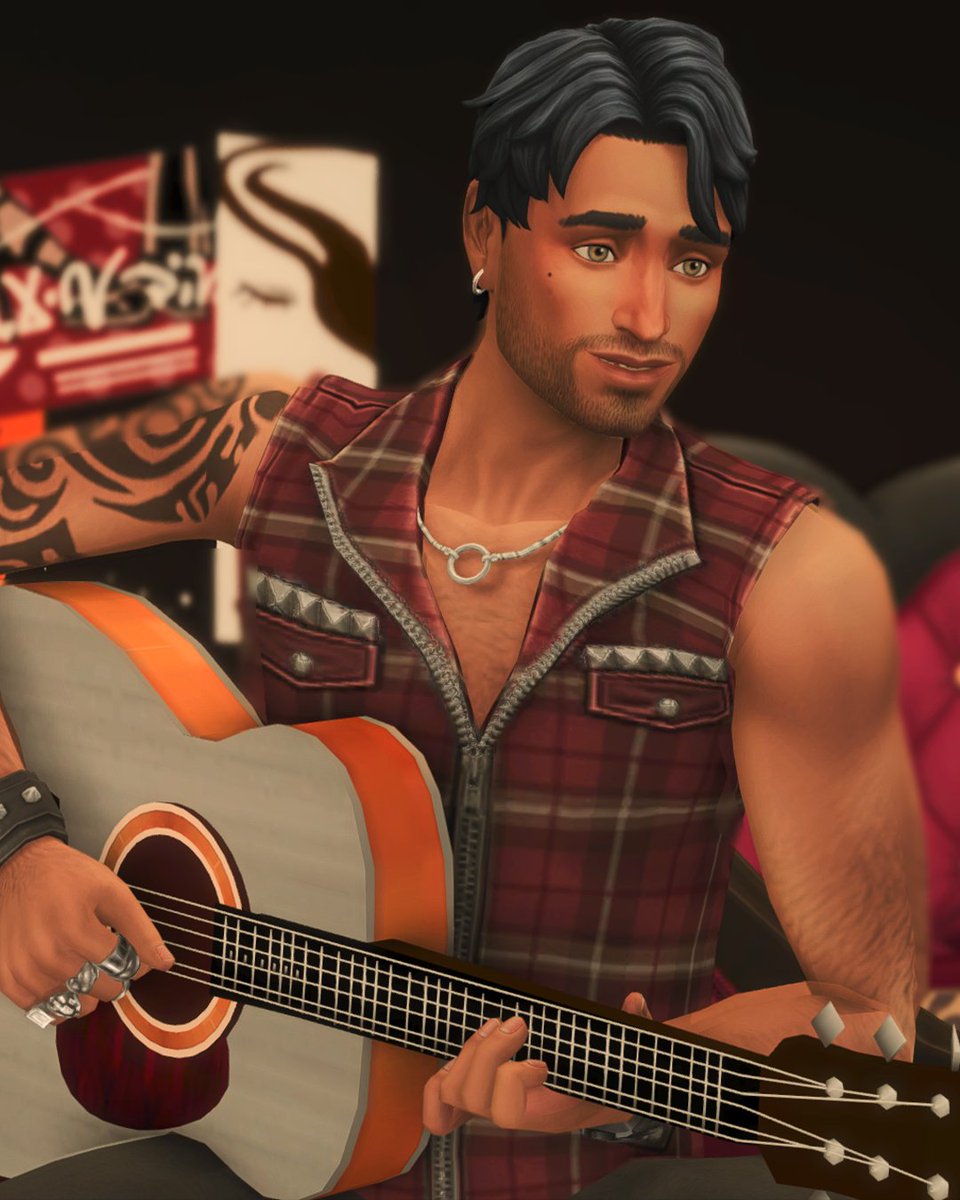 Simlish4's tweet photo. Juan Tenorio entró oficialmente en su era rockstar🎸🔥 Gracias a @JuIentzio por la idea de este reto :p

#RetoSimlish4 #Sims4 https://t.co/eQBK8CEqbg