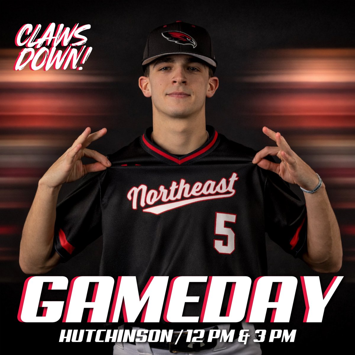 𝗧𝗪𝗢 𝗙𝗨𝗡 𝗢𝗡𝗘𝗦 𝗢𝗡 𝗗𝗘𝗖𝗞 𝗜𝗡 𝗞𝗔𝗡𝗦𝗔𝗦!

Games 1️⃣1️⃣ &amp; 1️⃣2️⃣
🆚: NJCAA DI No. 17 Hutchinson Community College
⌚️: 12 PM &amp; 3 PM
📍: Hutchinson, Kansas
📺📱🖥: bit.ly/HutchStream
📊: bit.ly/BSBGameChanger…

#ClawsDown | 🔴⚫️⚪️⚾️
