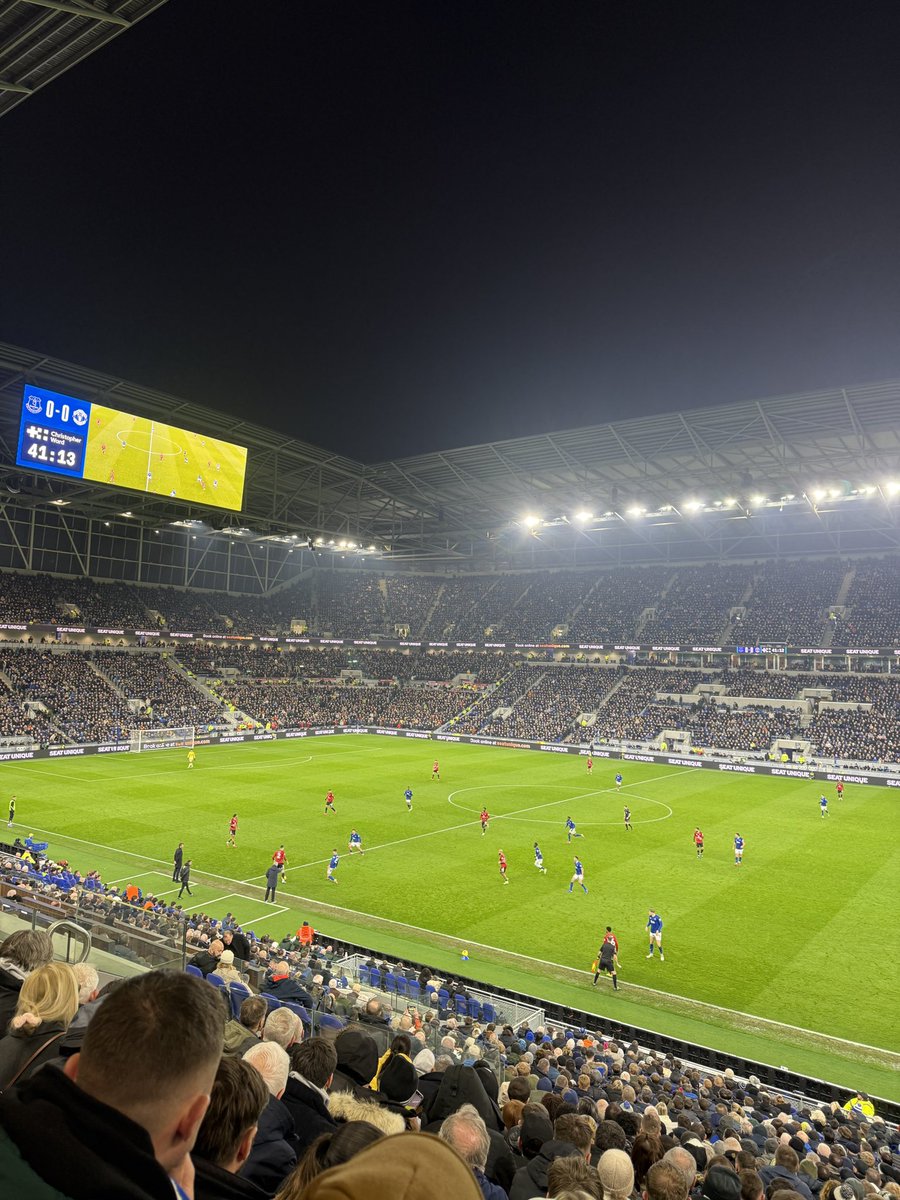 ordy83's tweet photo. Great seats for the football last night for Everton v Man Utd last night at the Hill Dickinson Stadium. 

Thanks so much for the tickets mate @chrisccs8 🤝 https://t.co/0kynuvhgj3