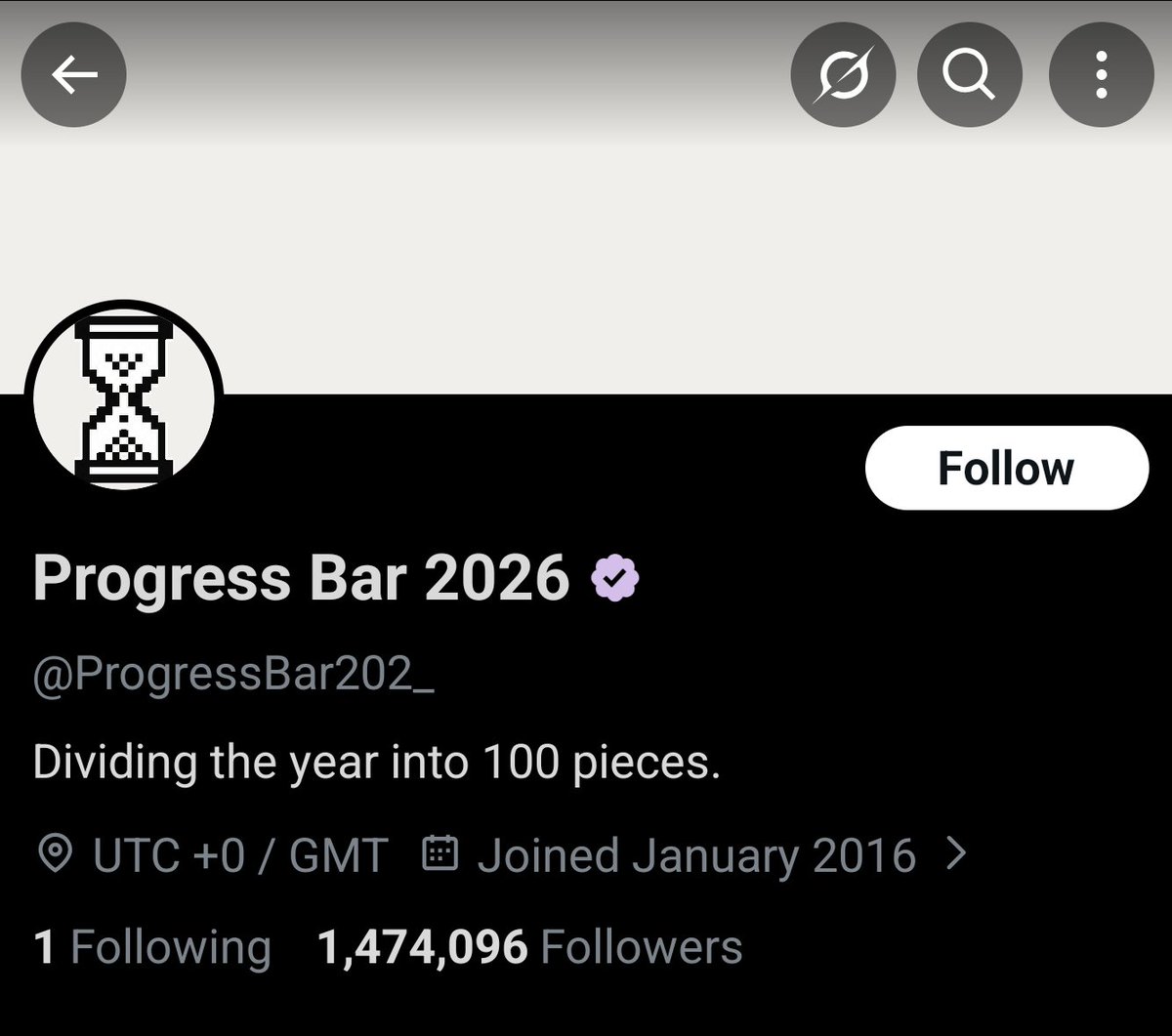This account only posts progress bar with 1474096 followers. 
<a href="/ProgressBar202_/">Progress Bar 2026</a>